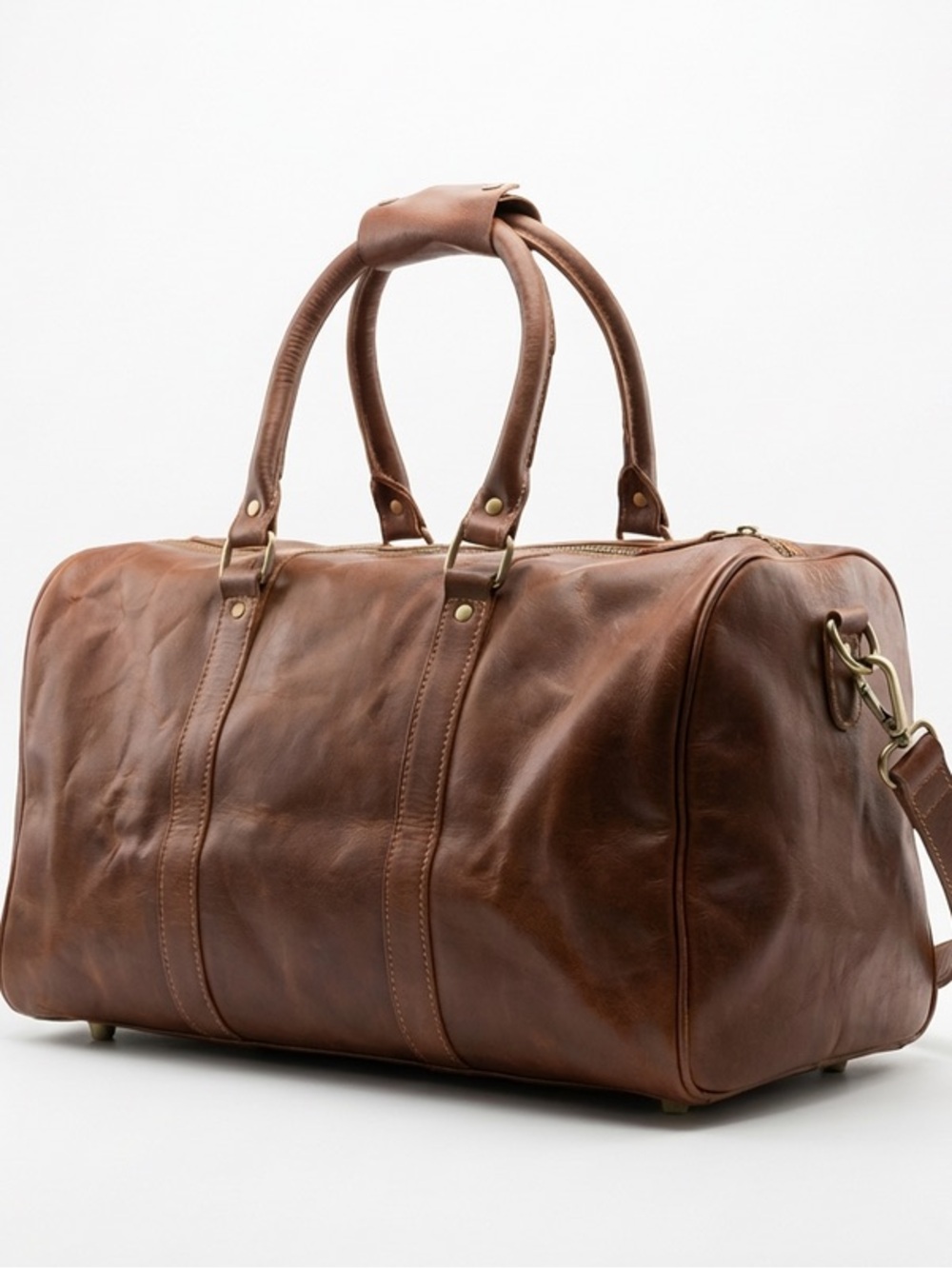 Johnny Fly Brown Leather Weekender Bag